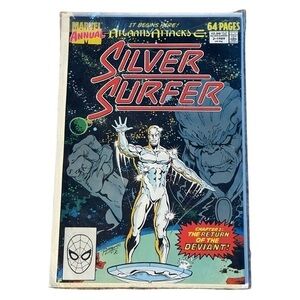 Marvel Annual silver surfer 2-1989 comic book in sleeve